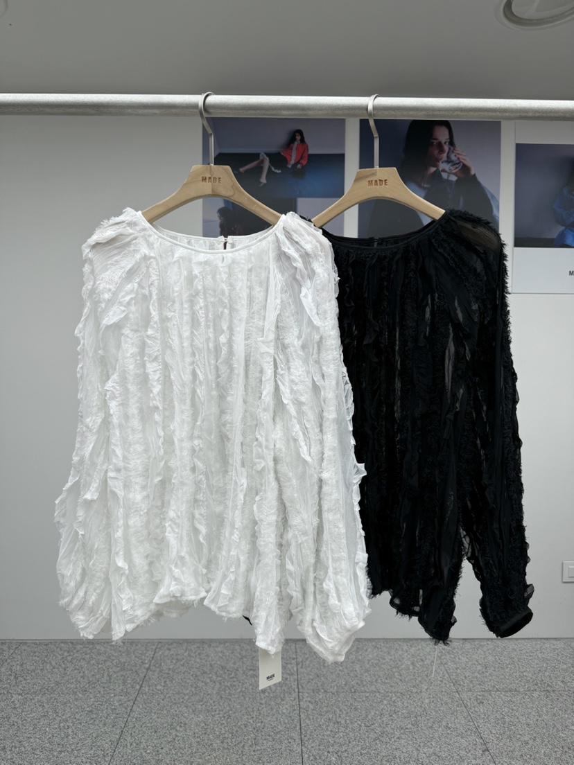 MADE-P韓國直郵㊣女士新款時尚推薦人氣熱賣25秋冬襯衫蕾絲衫MADE-P襯衫/蕾絲衫