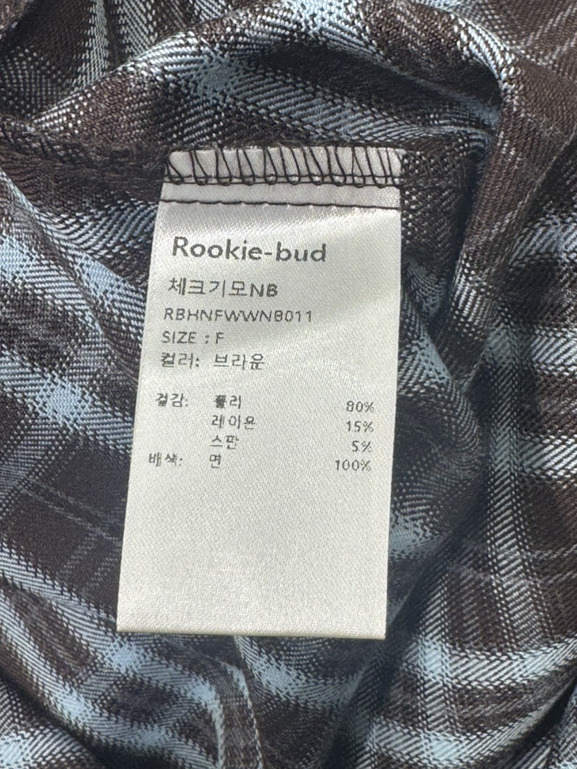 ROOKIE BUD東大門㊣實拍女士新款職業人氣襯衫蕾絲衫羊毛格紋ROOKIE BUD-L襯衫/蕾絲衫