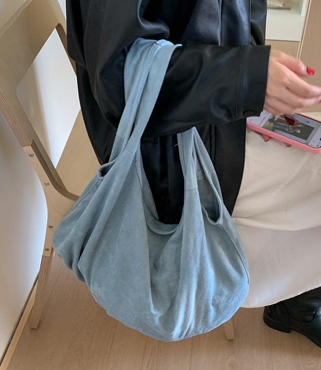 POSH BLUE東大門㊣代購女裝新品休閑25秋冬單肩斜跨包絨面革POSH BLUE單肩/斜跨包