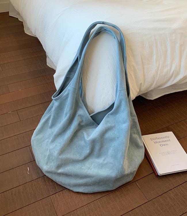 POSH BLUE東大門㊣代購女裝新品休閑25秋冬單肩斜跨包絨面革POSH BLUE單肩/斜跨包圖色2