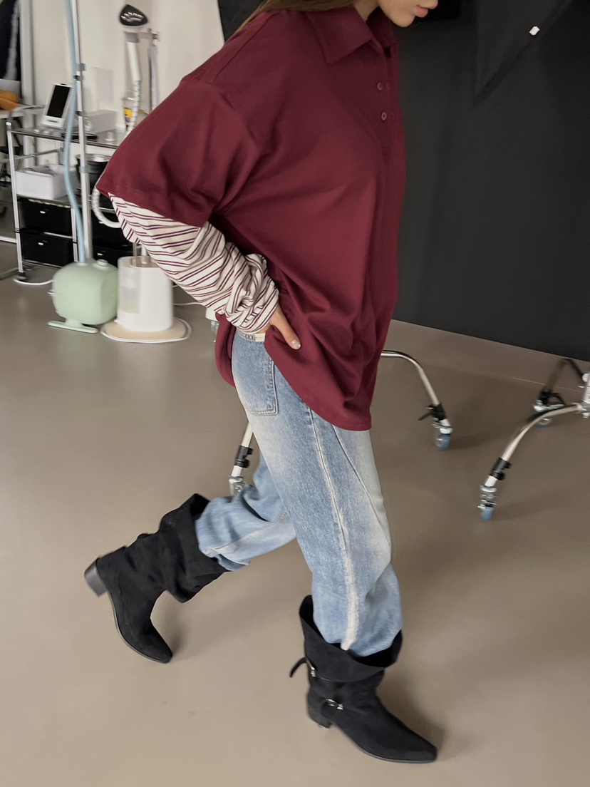 MADE-P東大門㊣代購女士新品推薦休閑時尚25秋冬職業長袖T恤MADE-P長袖T恤