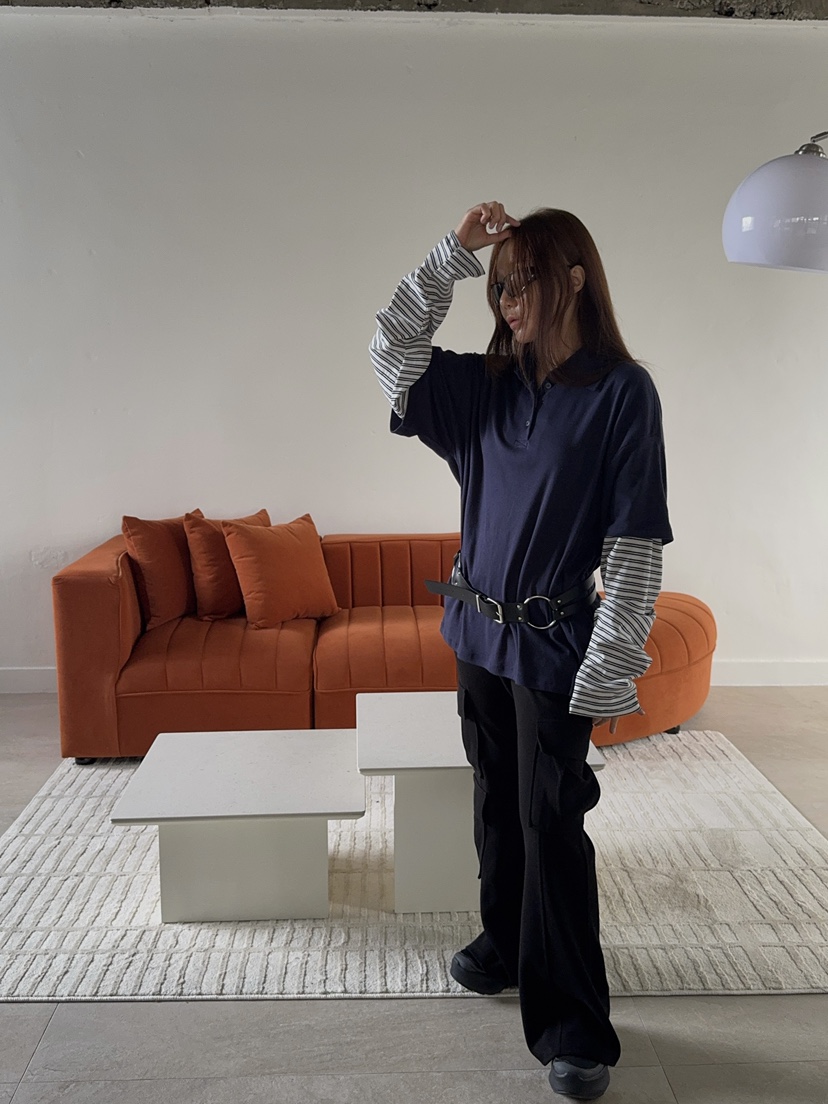 MADE-P東大門㊣代購女士新品推薦休閑時尚25秋冬職業長袖T恤MADE-P長袖T恤