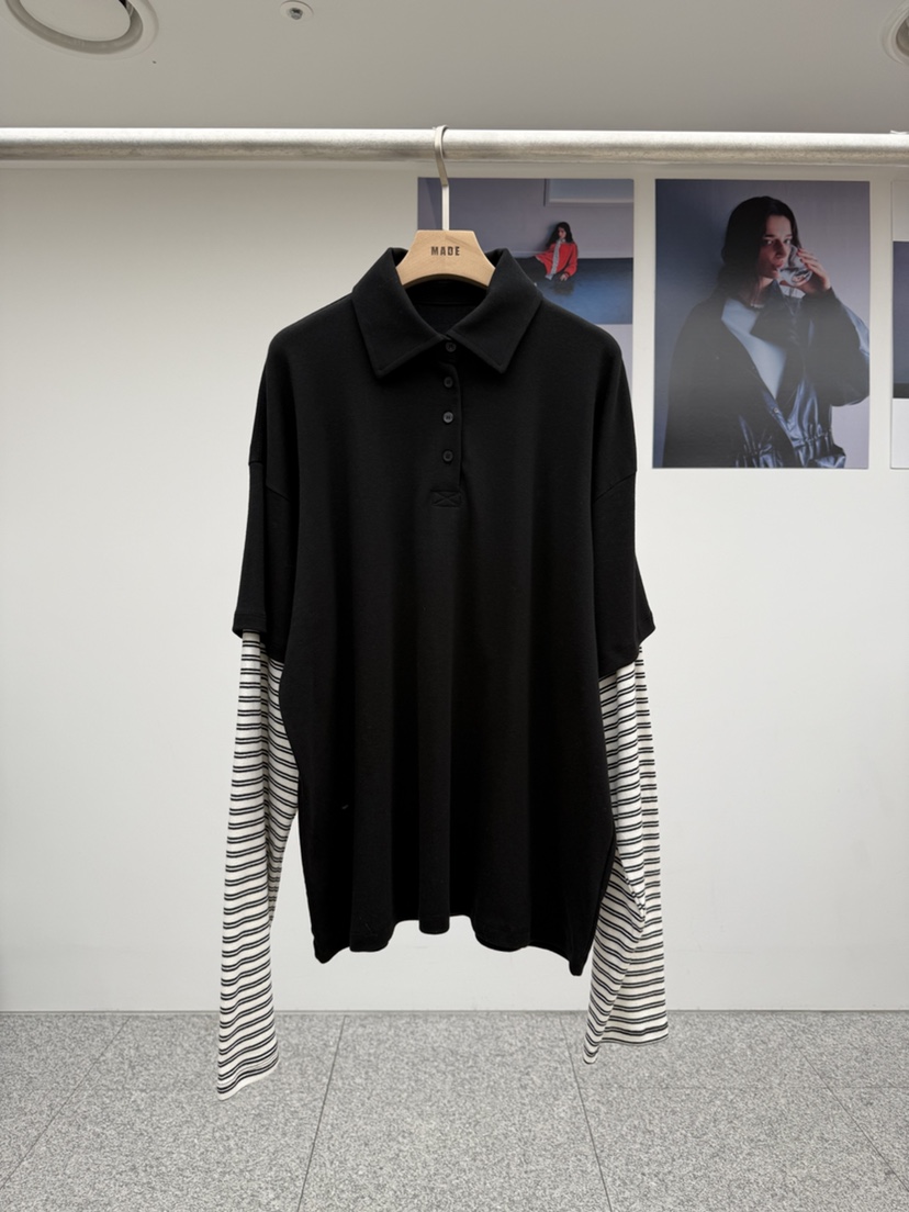 MADE-P東大門㊣代購女士新品推薦休閑時尚25秋冬職業長袖T恤MADE-P長袖T恤圖色3