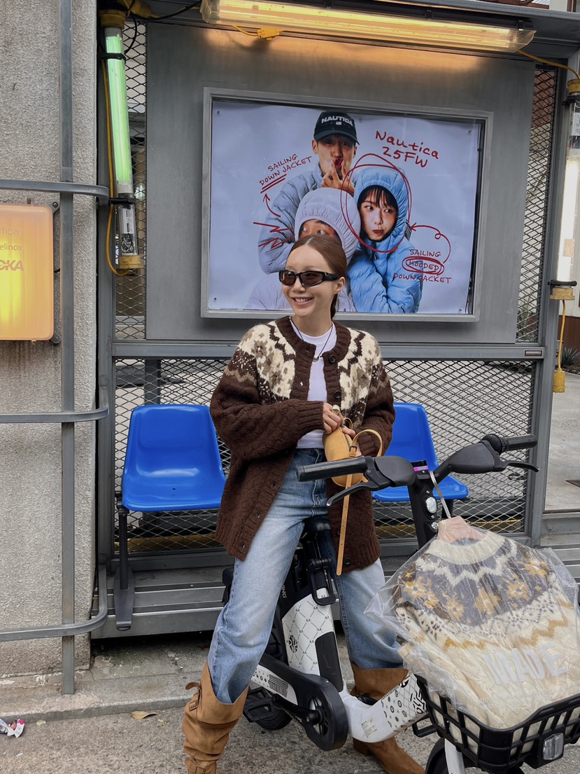 MADE-P韓國直郵㊣女裝新款熱賣25秋冬人氣真品休閑時尚針織衫MADE-P針織衫
