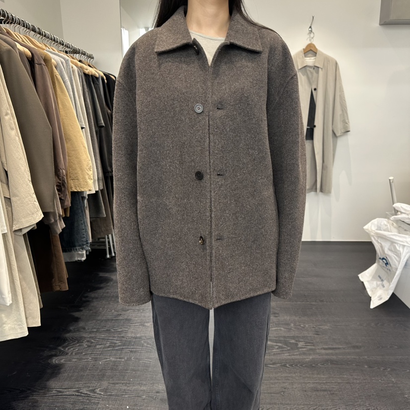 OBJECT東大門㊣代購女裝新品休閑人氣熱賣25秋冬職業夾克羊毛OBJECT夾克圖色1