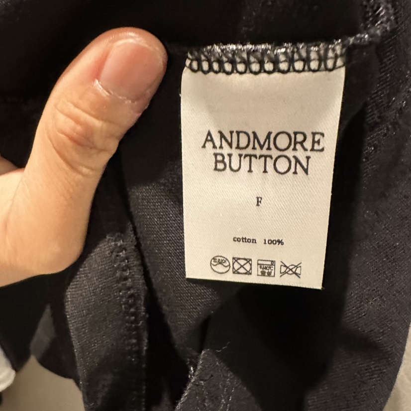 ANDMORE BUTTON東大門㊣代購女裝新款休閑熱賣25秋冬長袖T恤ANDMORE BUTTON長袖T恤