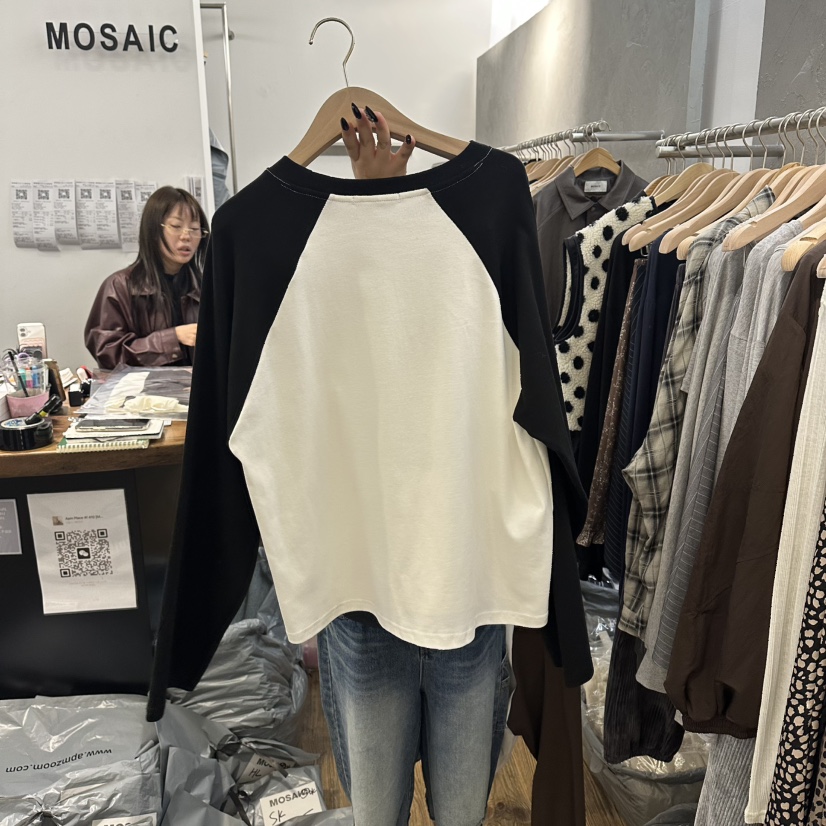 MOSAIC東大門㊣直郵女裝新品人氣25秋冬推薦職業休閑長袖T恤MOSAIC長袖T恤