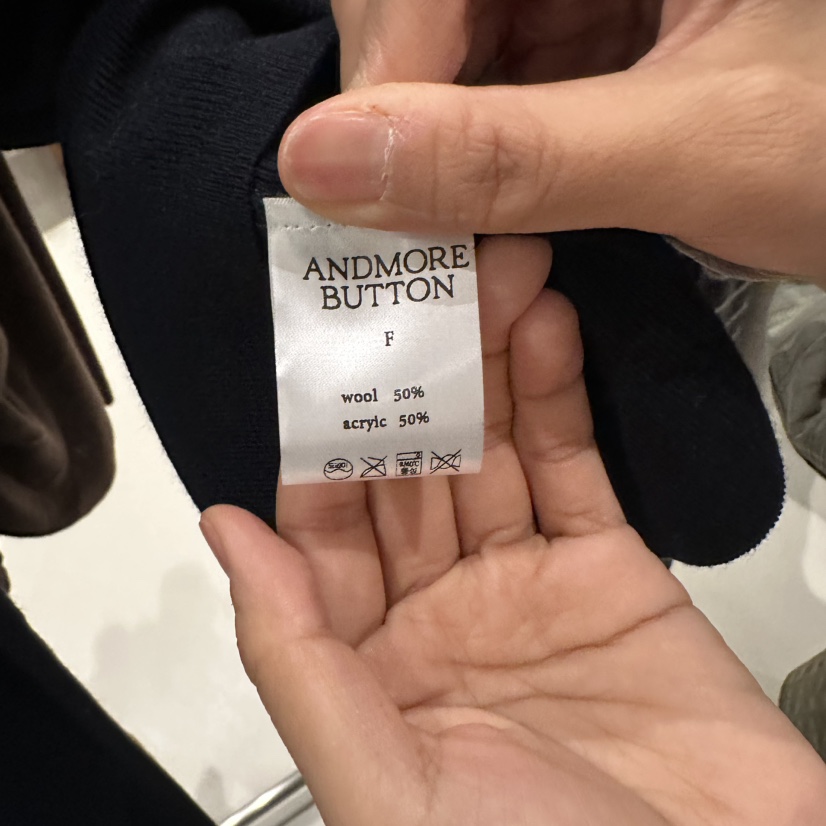 ANDMORE BUTTON東大門㊣實拍女裝新品真品25秋冬針織衫羊毛ANDMORE BUTTON針織衫