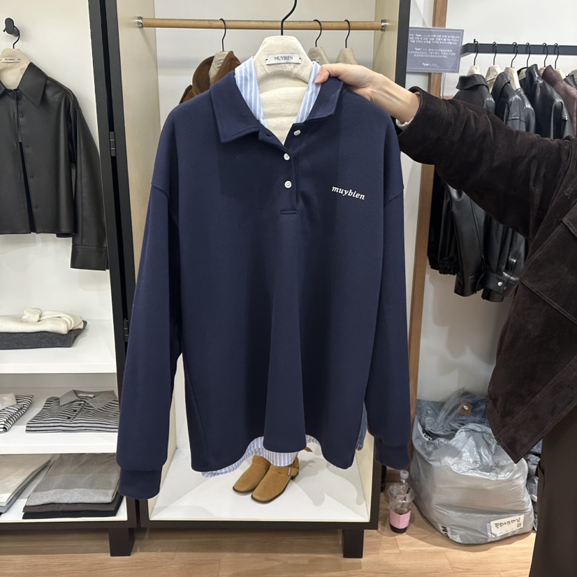 MUYBIEN東大門㊣直郵女裝新品休閑推薦時尚襯衫蕾絲衫不含內搭MUYBIEN襯衫/蕾絲衫圖色2