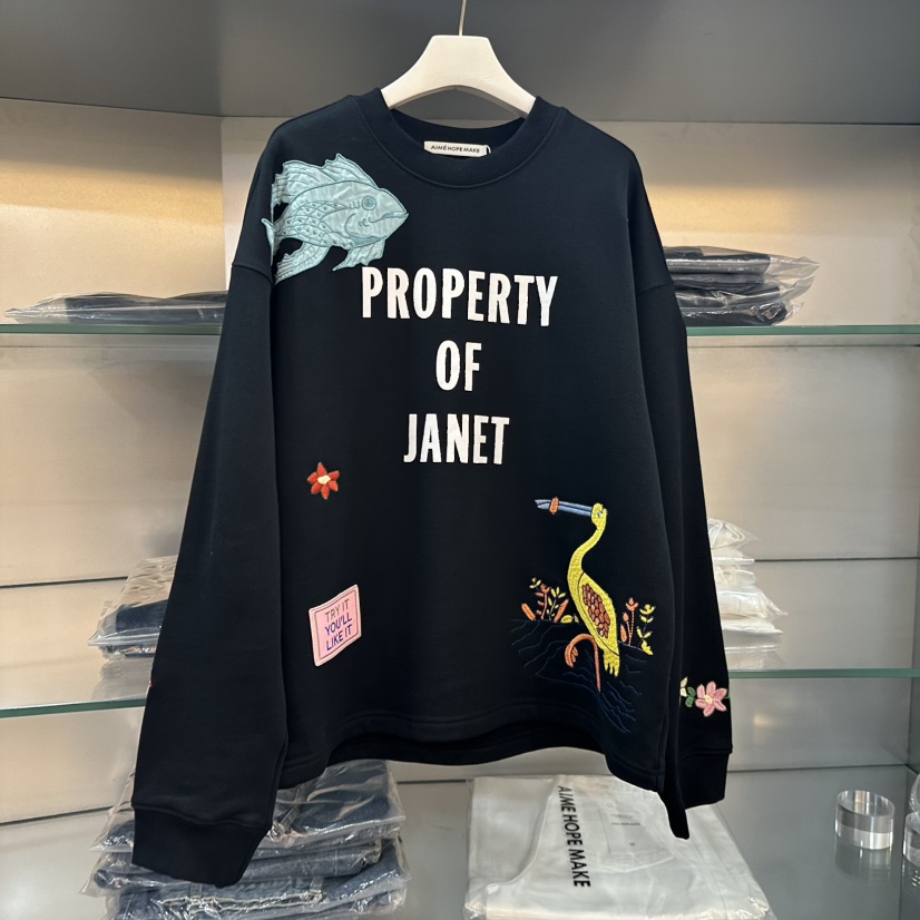 AIME HOPE MAKE韓國代購㊣女裝新品推薦25秋冬休閑人氣衛衣AIME HOPE MAKE衛衣圖色2