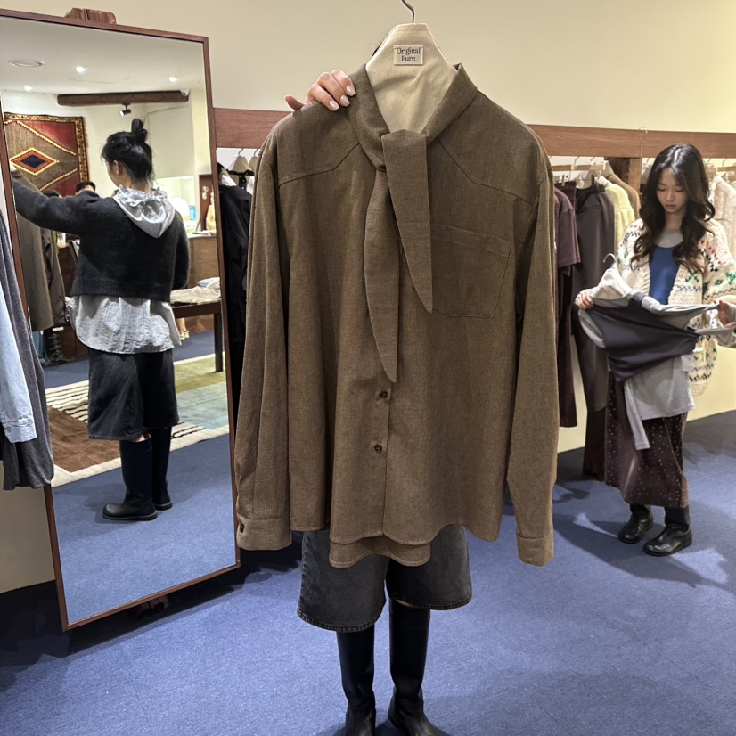 FURE韓國代購㊣女裝新款職業推薦休閑真品熱賣時尚襯衫蕾絲衫FURE襯衫/蕾絲衫