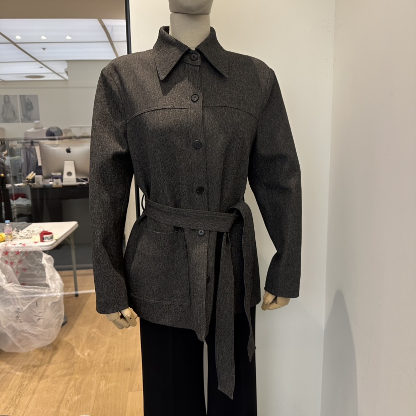 aube nunt東大門㊣實拍女裝新品時尚推薦職業25秋冬夾克含腰帶aube nunt夾克