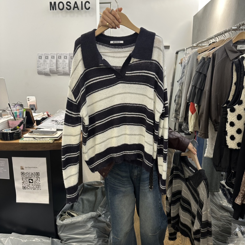 MOSAIC韓國代購㊣女裝新款推薦人氣休閑職業時尚真品針織衫MOSAIC針織衫圖色1