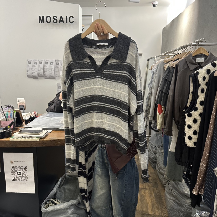 MOSAIC韓國代購㊣女裝新款推薦人氣休閑職業時尚真品針織衫MOSAIC針織衫圖色2