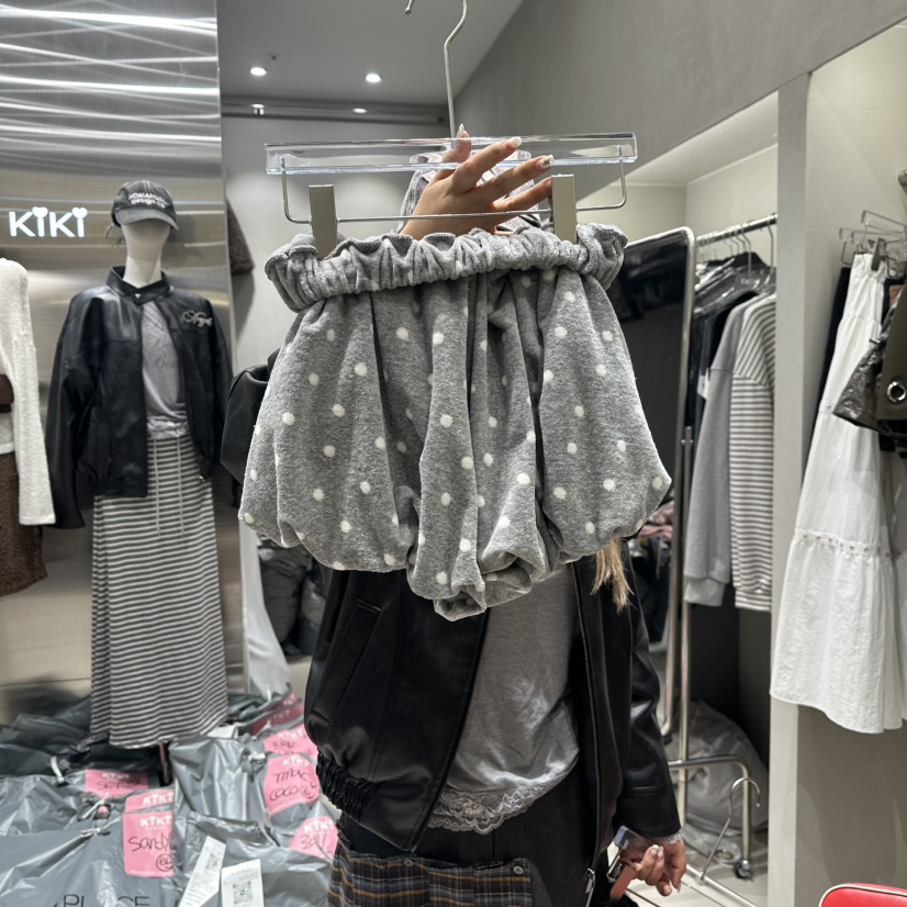KIKI韓國代購㊣女士新品休閑25秋冬時尚真品人氣短褲天鵝絨KIKI短褲