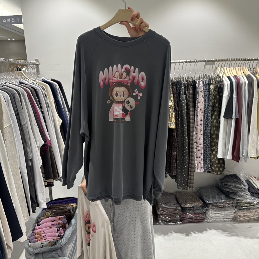 COMBO韓國直郵㊣女士新品25秋冬休閑熱賣推薦時尚真品長袖T恤COM_BO長袖T恤圖色3