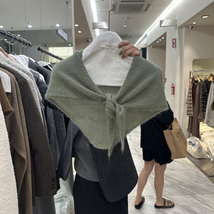 VERVEINE東大門㊣代購女裝新品職業人氣熱賣圍巾披肩馬海毛VERVEINE圍巾/披肩圖色4