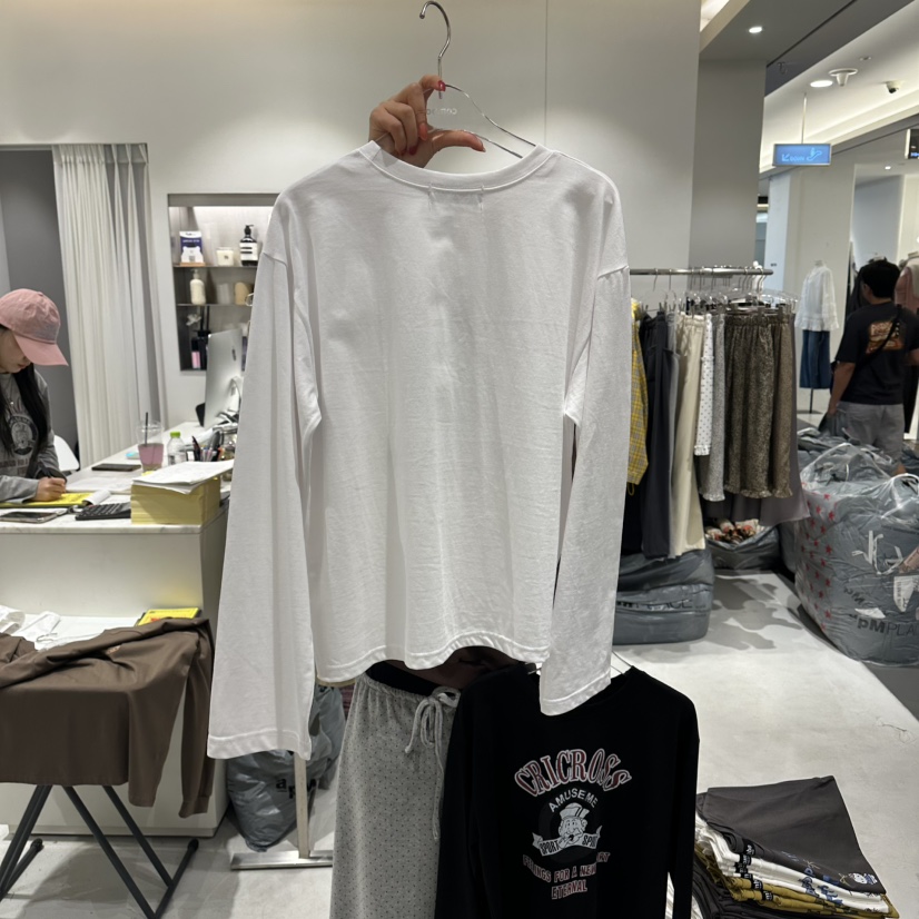COMBO韓國直郵㊣女士新品休閑人氣真品職業25秋冬時尚長袖T恤COM_BO長袖T恤
