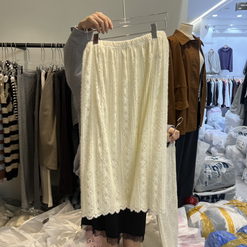 RIVEROOM東大門㊣代購女裝新品時尚25秋冬休閑半身裙中短裙RIVEROOM半身裙/中短裙圖色2