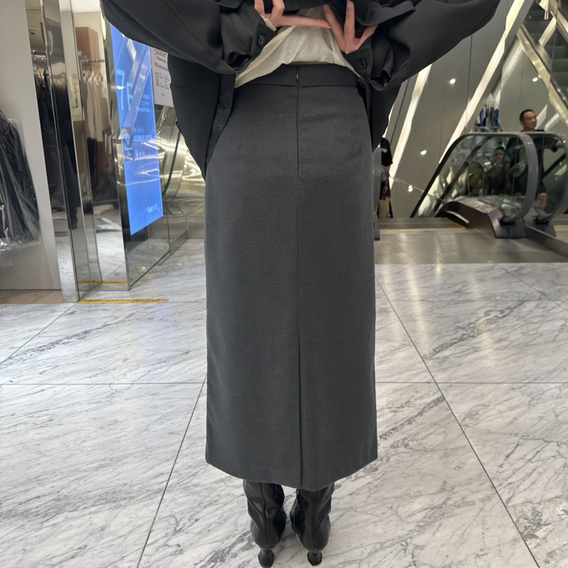 MER東大門㊣實拍女裝新款熱賣人氣真品25秋冬時尚職業休閑長裙MER/ANGELO BIANCO長裙