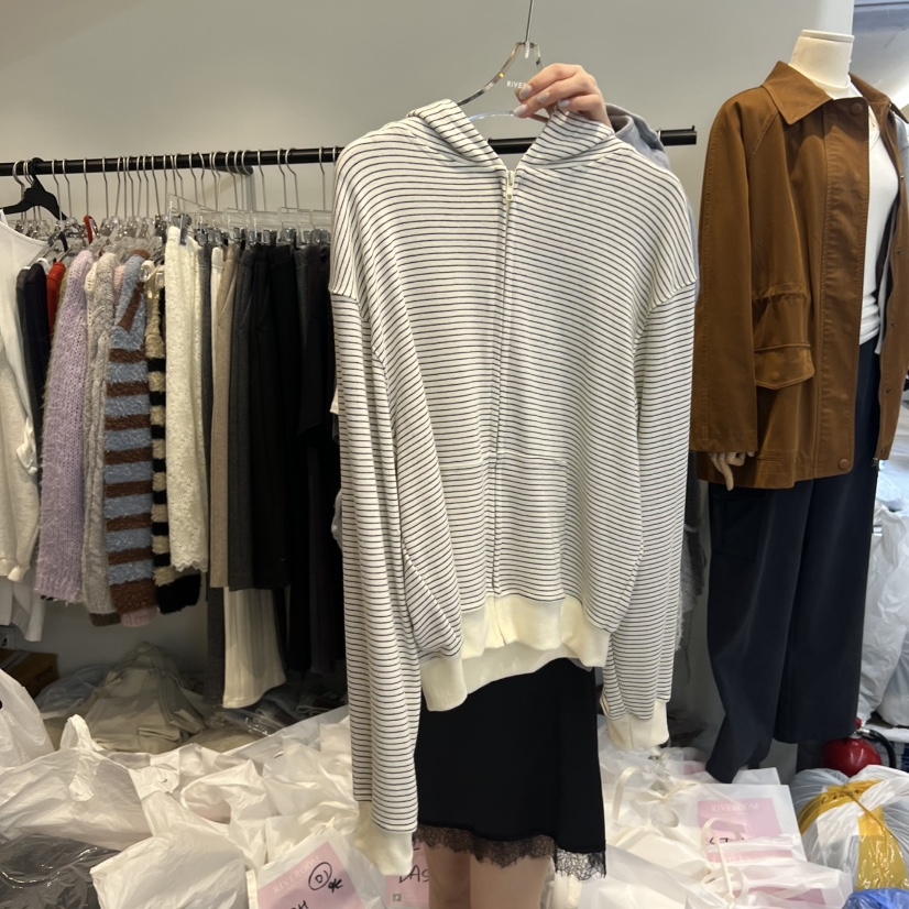 RIVEROOM東大門㊣直郵女士新品熱賣人氣時尚25秋冬夾克拉鏈RIVEROOM夾克圖色1