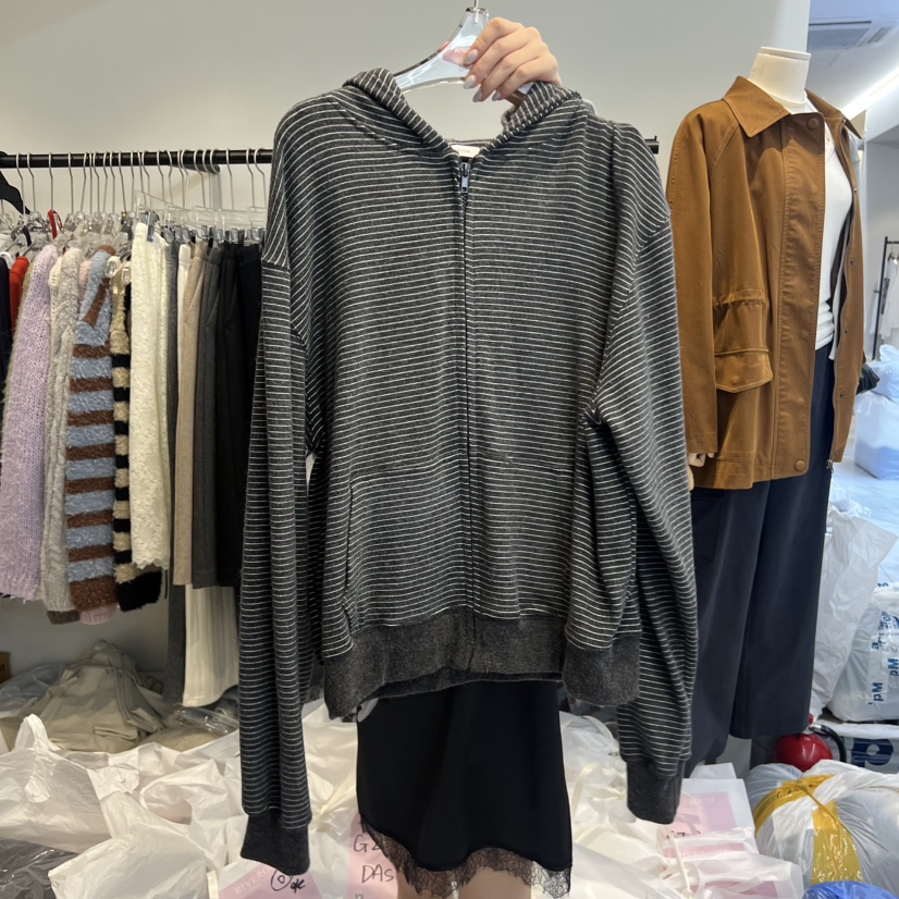 RIVEROOM東大門㊣直郵女士新品熱賣人氣時尚25秋冬夾克拉鏈RIVEROOM夾克圖色3