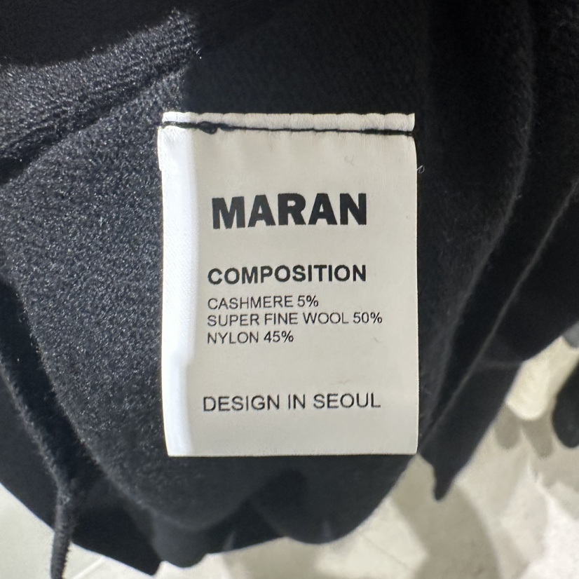 MARAN-P東大門㊣代購女裝新品職業25秋冬針織衫V領開衫長款MARAN針織衫
