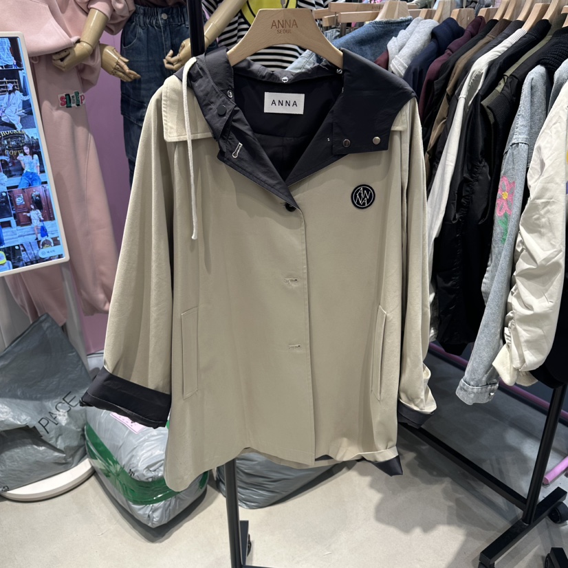 ANNA韓國直郵㊣女士新品真品時尚休閑25秋冬職業推薦熱賣夾克ANNA夾克圖色1