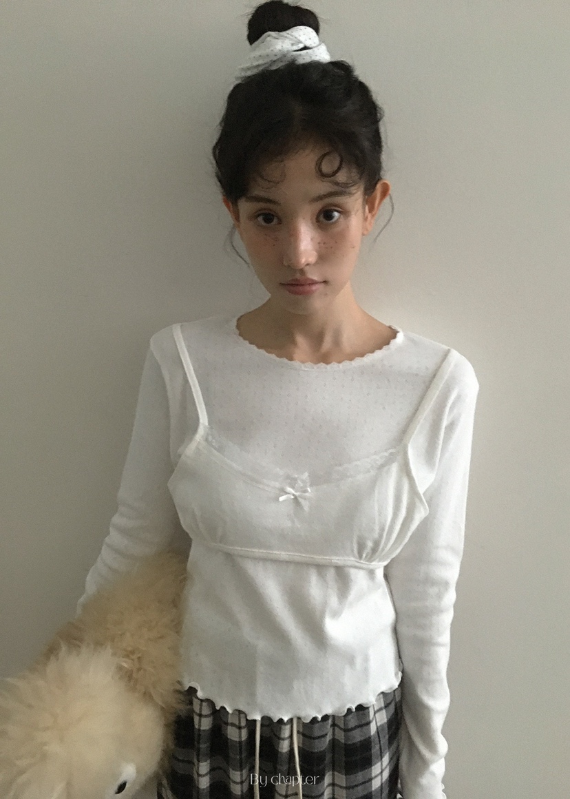 BY CHAPTER韓國直郵㊣女士新品真品25秋冬時尚職業長袖T恤BY Chapter長袖T恤圖色2
