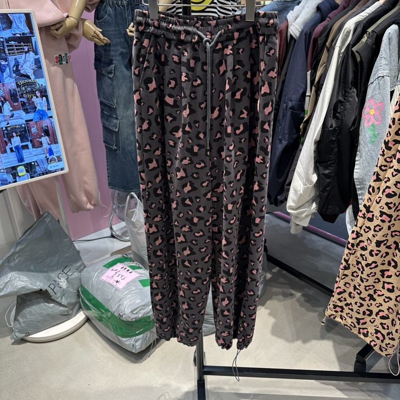ANNA韓國代購㊣女裝新品休閑職業熱賣25秋冬人氣休閑褲皮褲ANNA休閑褲圖色2