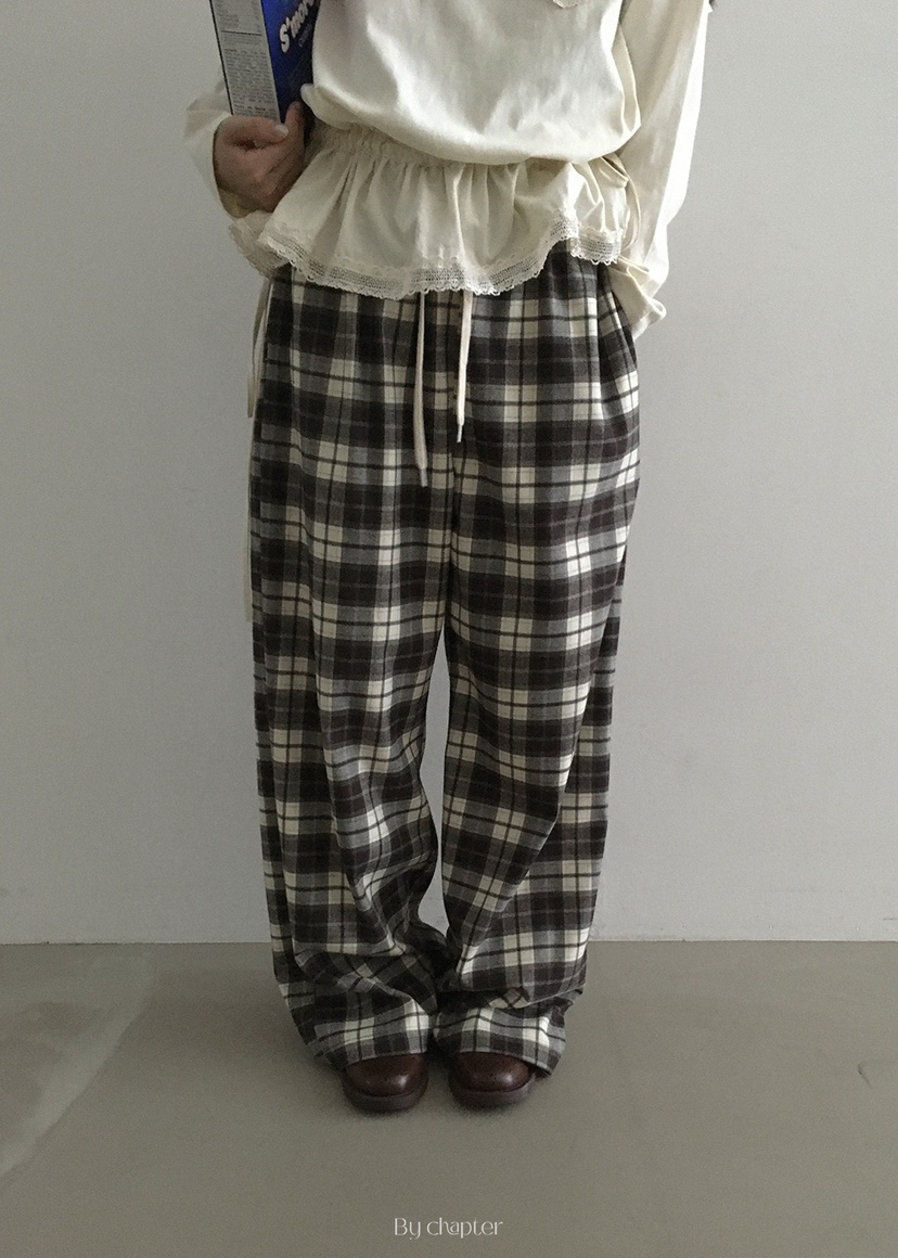 BY CHAPTER東大門㊣直郵女裝新品熱賣25秋冬時尚職業休閑褲BY Chapter休閑褲圖色2棕色