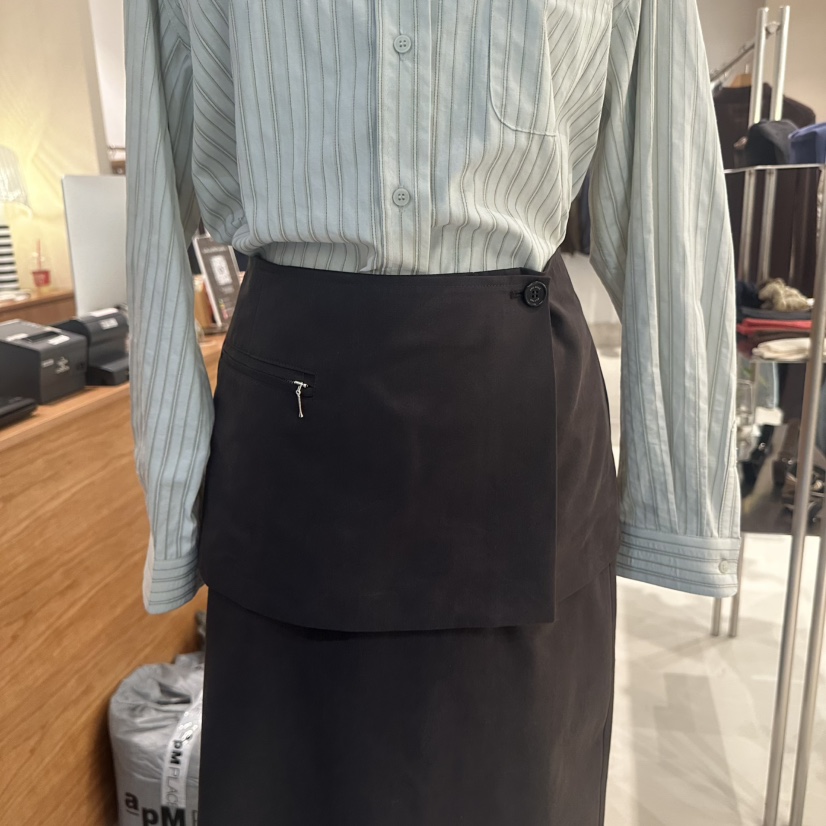 ANDMORE BUTTON東大門㊣代購女裝新品職業休閑時尚真品短裙ANDMORE BUTTON短裙圖色2