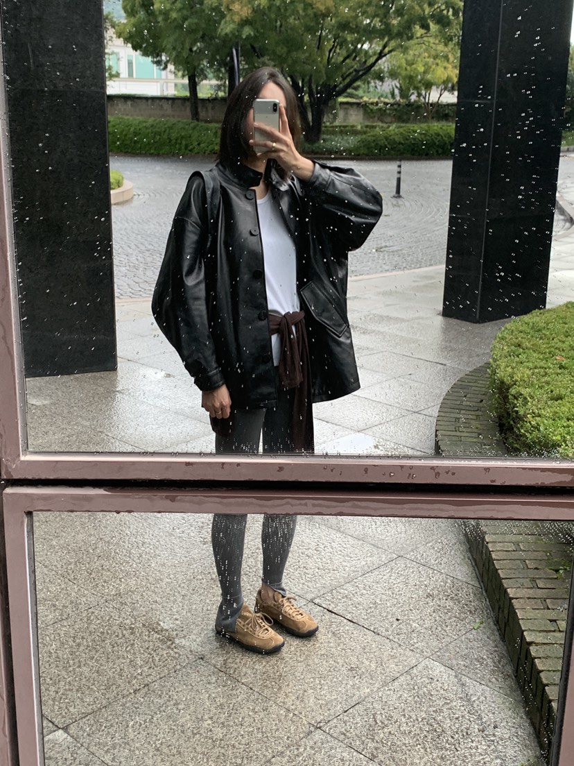 LOGARDEN韓國直郵㊣女士新品熱賣人氣職業25秋冬真品夾克皮革LO GARDEN夾克