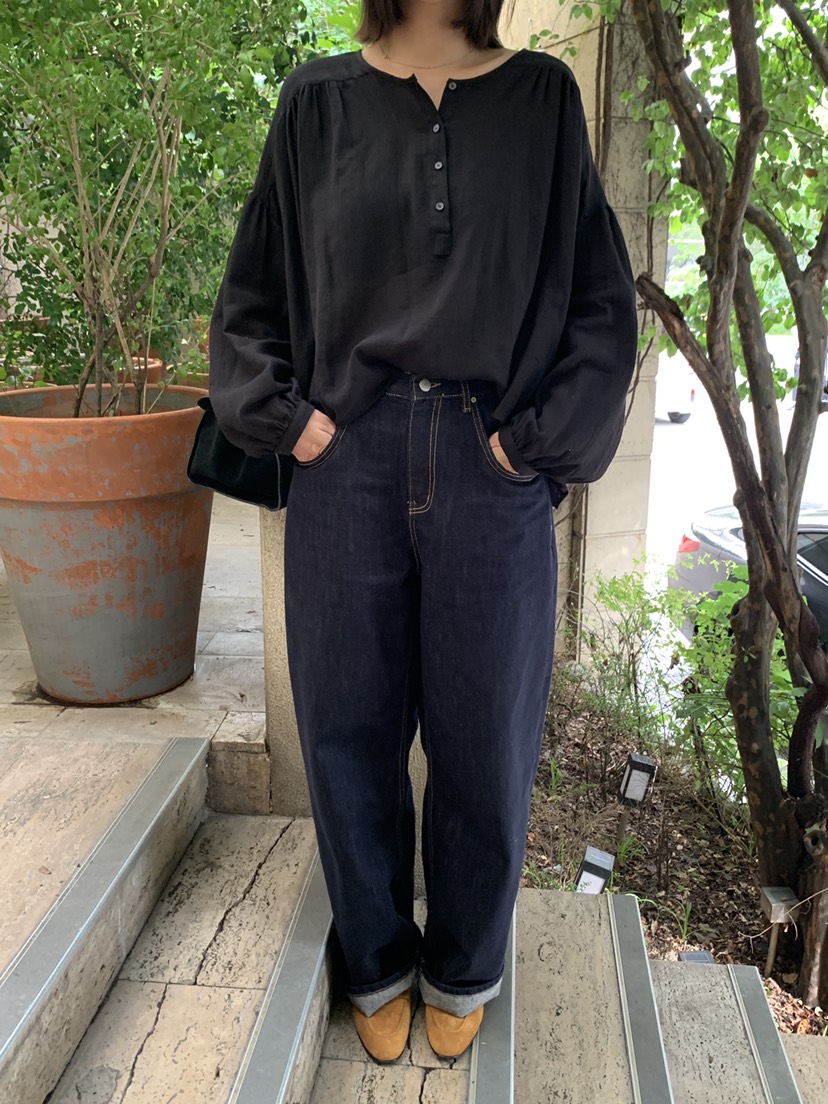 LOGARDEN韓國代購㊣女裝新款休閑時尚推薦襯衫蕾絲衫人字形LO GARDEN襯衫/蕾絲衫圖色2