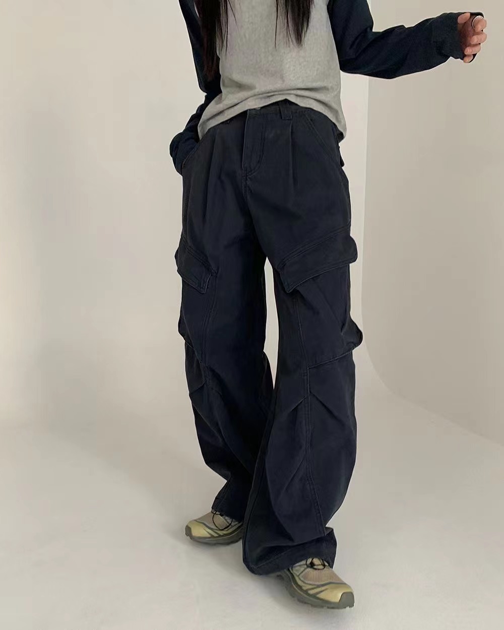 MADE東大門㊣代購女裝新款25秋冬熱賣休閑時尚休閑褲工裝褲MADE休閑褲