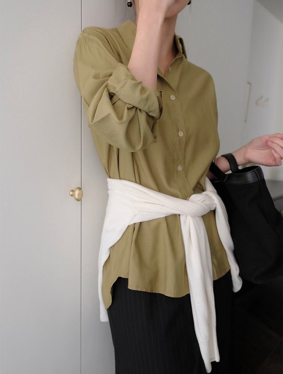 LIBERTY韓國直郵㊣女裝新品時尚25秋冬人氣休閑職業襯衫蕾絲衫LIBERTY襯衫/蕾絲衫