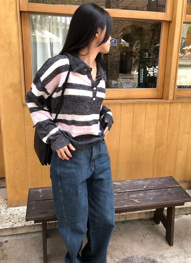 LIBERTY東大門㊣直郵女裝新品熱賣人氣職業25秋冬休閑針織衫LIBERTY針織衫