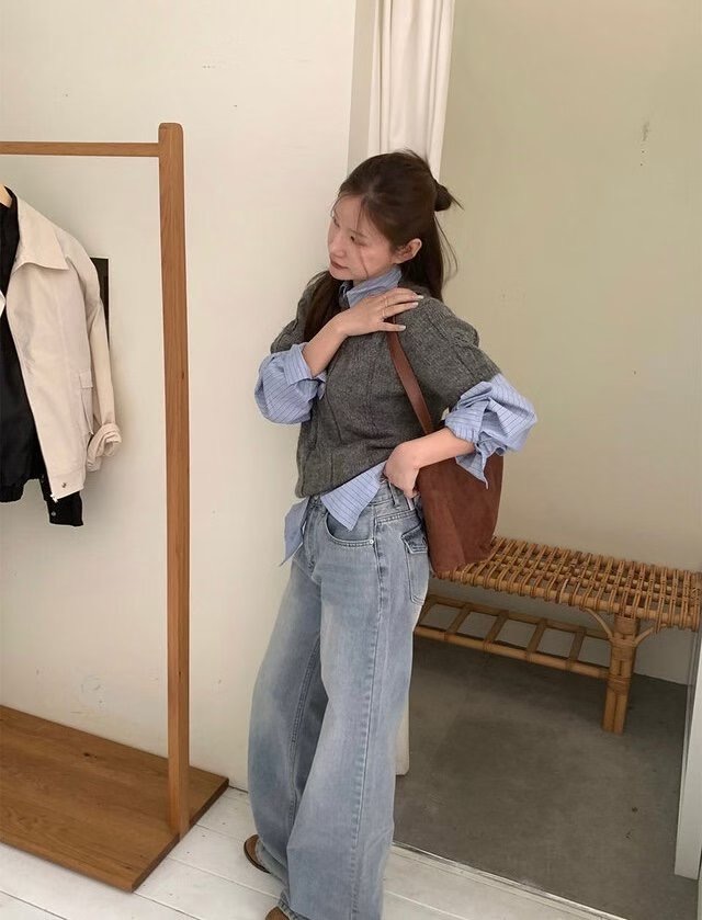 LIBERTY韓國代購㊣女士新品25秋冬熱賣時尚職業真品人氣針織衫LIBERTY針織衫