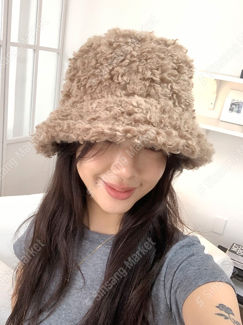 NICEALICE東大門㊣代購女士新款真品熱賣帽子奶油色漁夫帽羊毛NICEALICE帽子