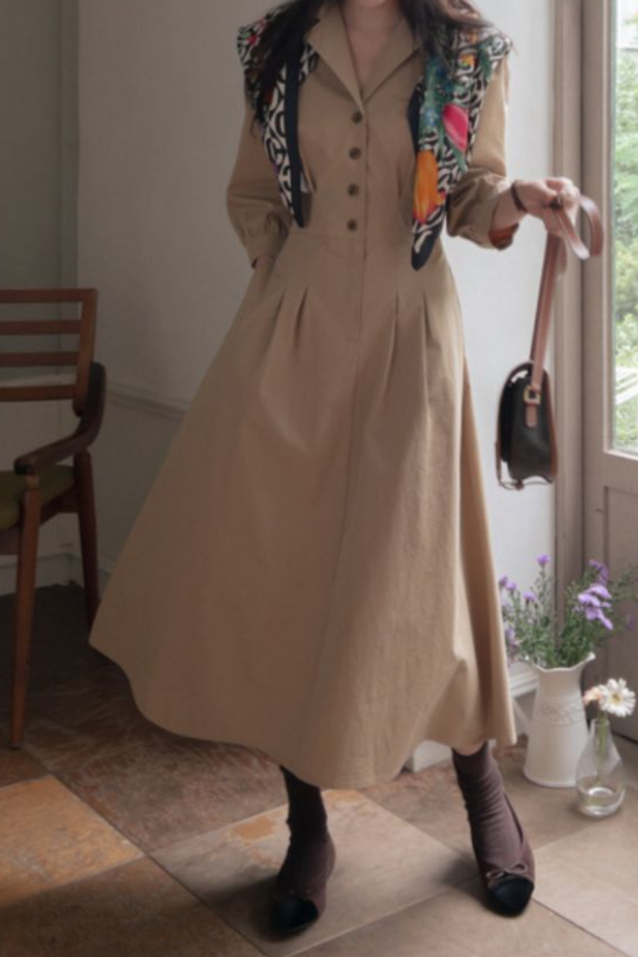 HEY/TO SEWING韓國代購㊣女士新品時尚熱賣連衣裙不含絲巾BY HEY/TO SEWING連衣裙圖色1