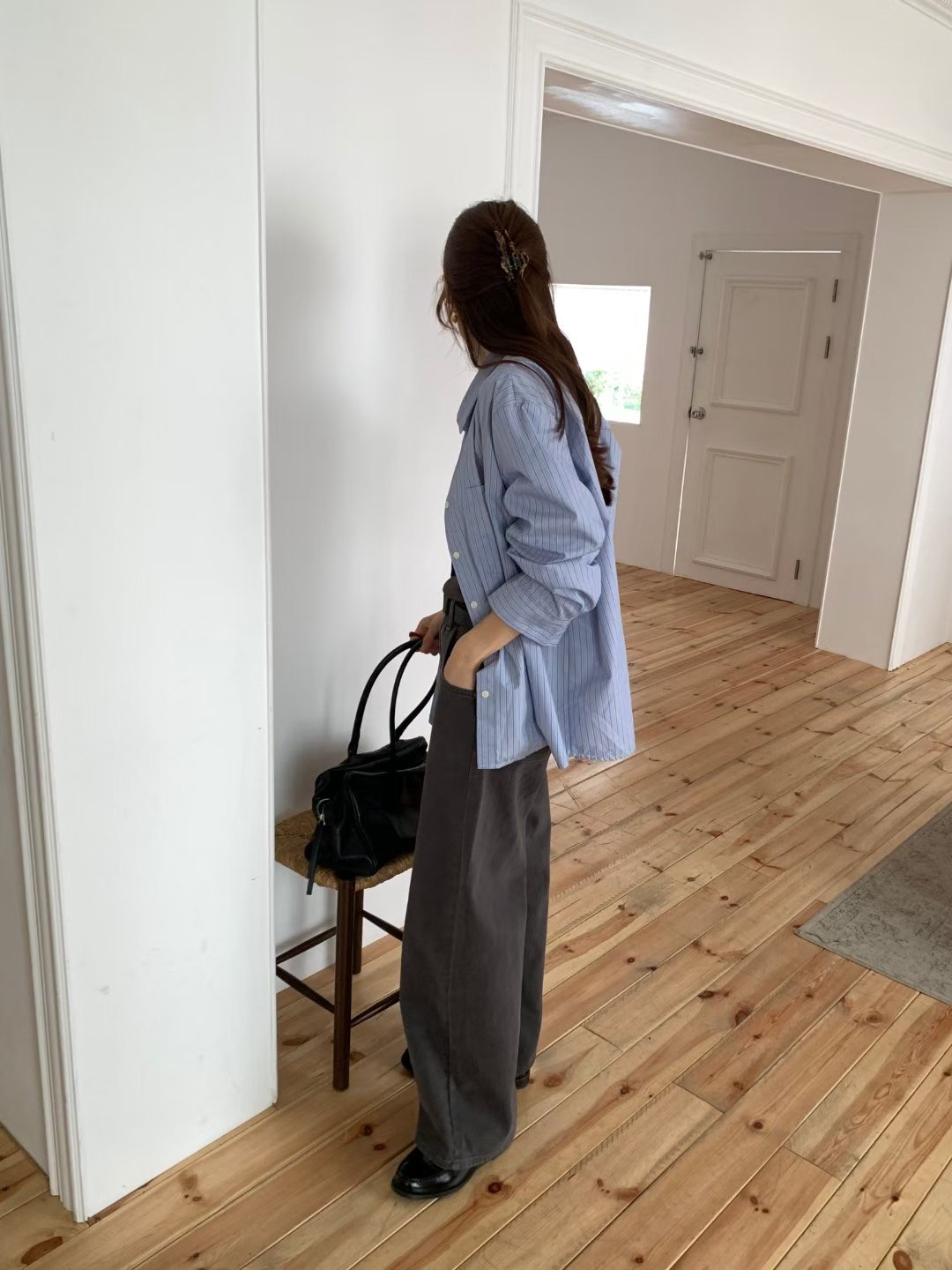 LIBERTY東大門㊣實拍女士新款25秋冬推薦人氣時尚襯衫蕾絲衫LIBERTY襯衫/蕾絲衫