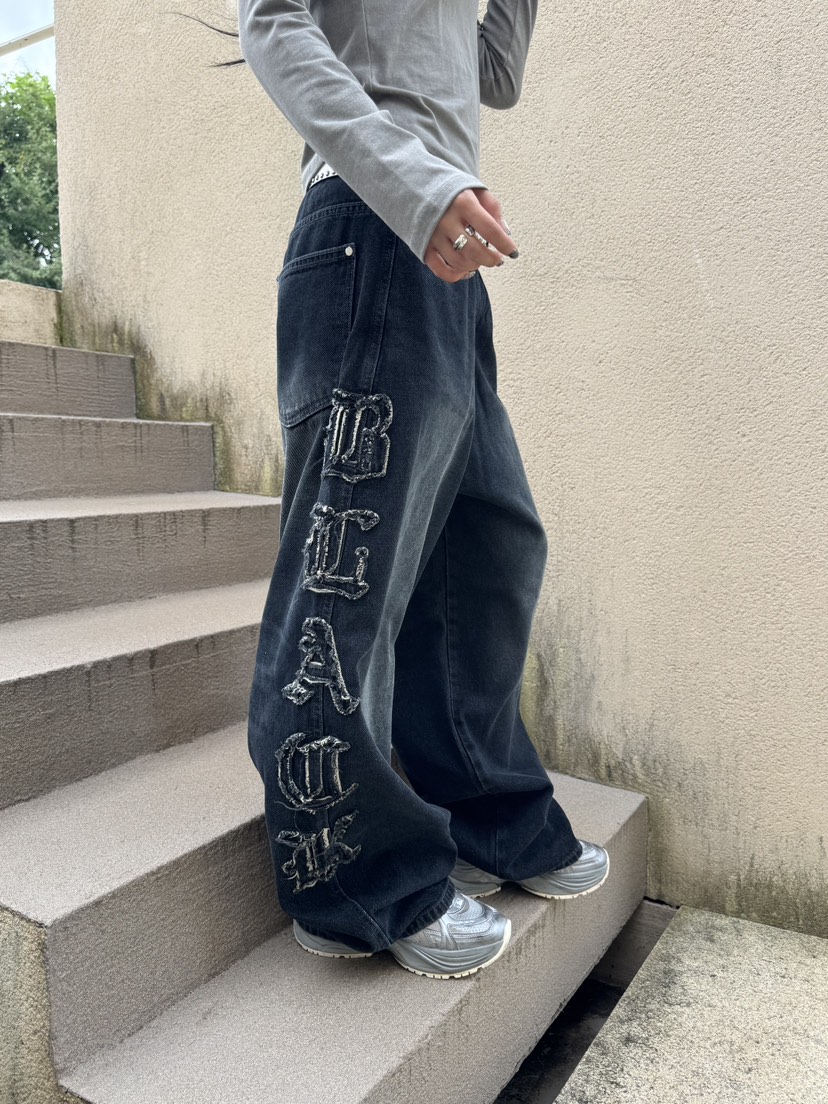 SEEOT韓國代購㊣女士新款人氣真品推薦牛仔褲不含腰帶男女同款GGD牛仔褲