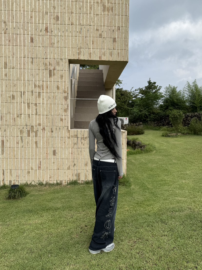 SEEOT韓國代購㊣女士新款人氣真品推薦牛仔褲不含腰帶男女同款GGD牛仔褲