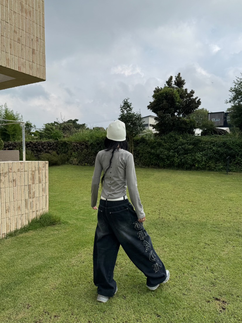 SEEOT韓國代購㊣女士新款人氣真品推薦牛仔褲不含腰帶男女同款GGD牛仔褲