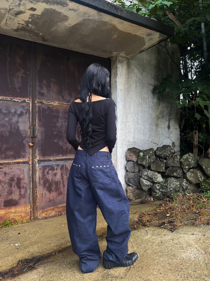 SEEOT東大門㊣實拍女士新品25秋冬休閑褲不含腰帶男女同款人字紋條紋GGD休閑褲