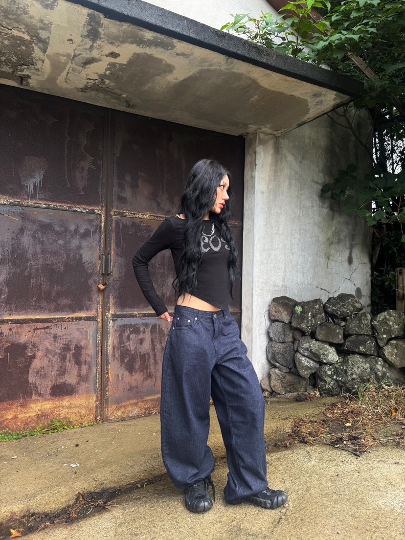 SEEOT東大門㊣實拍女士新品25秋冬休閑褲不含腰帶男女同款人字紋條紋GGD休閑褲