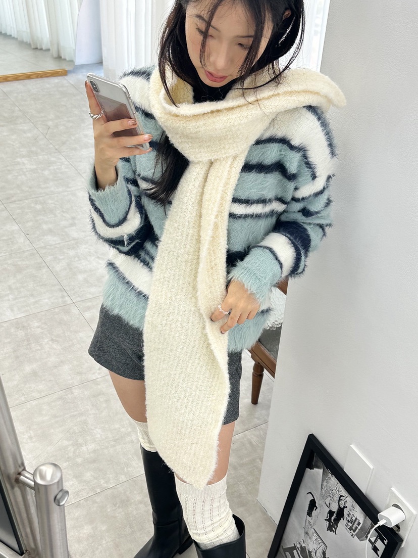 NICEALICE韓國直郵㊣女裝新品推薦熱賣職業時尚休閑圍巾披肩NICEALICE圍巾/披肩圖色2