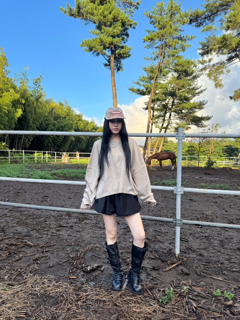 SEEOT韓國直郵㊣女士新款推薦25秋冬針織衫男女同款短款針織GGD針織衫圖色2
