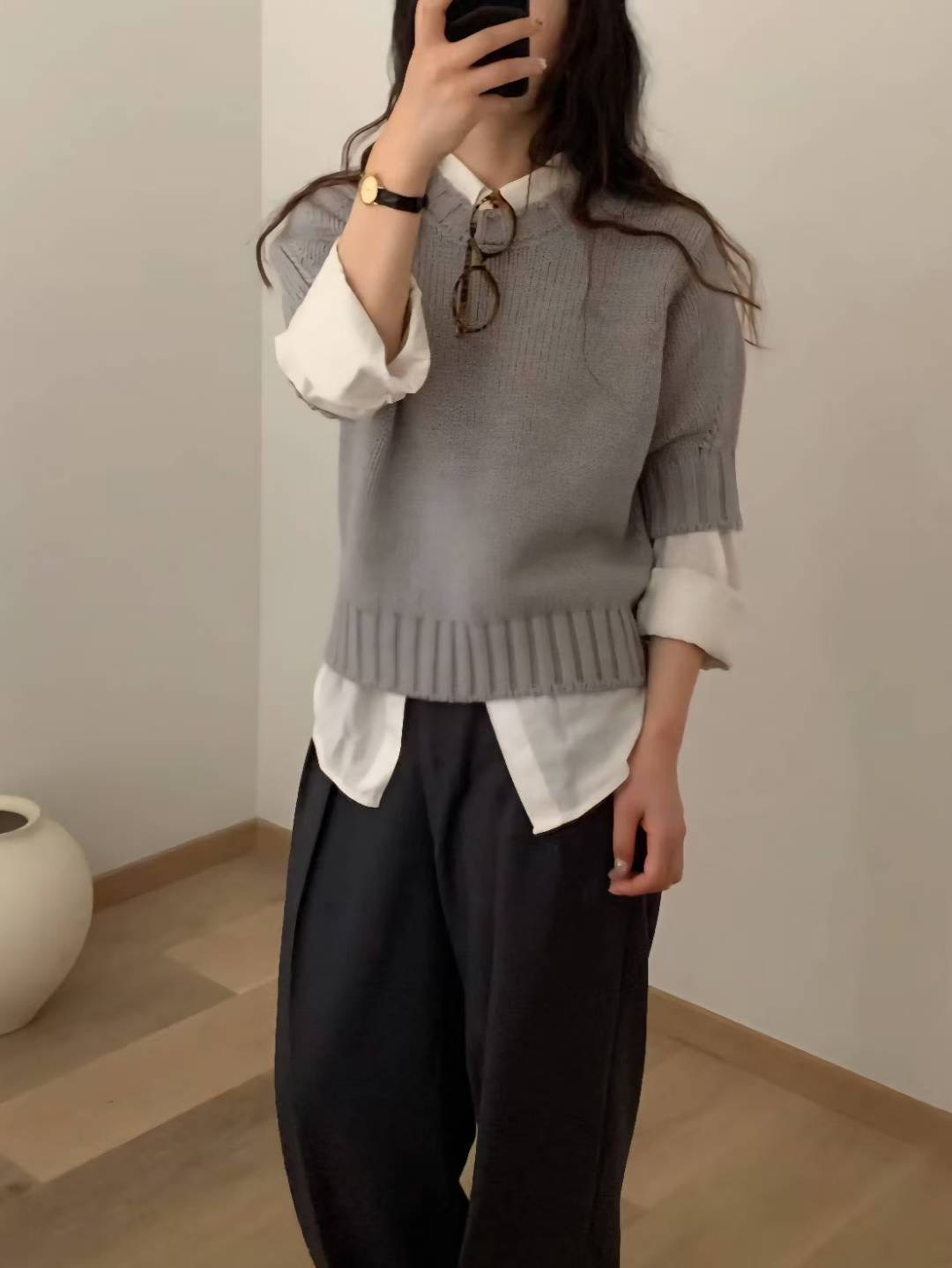 DAYEND東大門㊣實拍女士新品人氣熱賣25秋冬針織衫不含內搭DAYEND針織衫圖色3