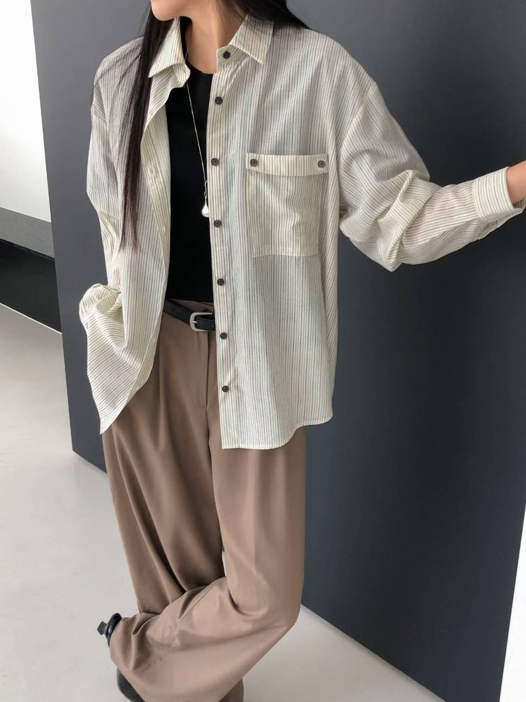 DAYEND韓國直郵㊣女士新款熱賣25秋冬真品時尚人氣襯衫蕾絲衫DAYEND襯衫/蕾絲衫